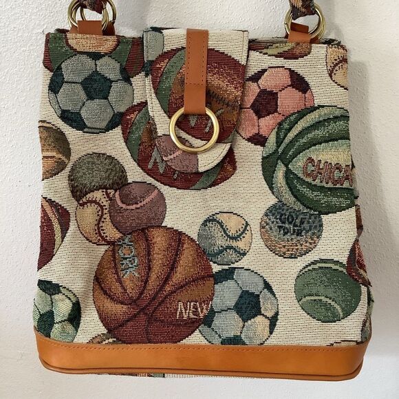 Vintage Retro Sports Soccer Football Game Day Novelty Tapestry Shoulder Bag - Picture 5 of 12